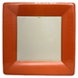 Grosgrain Deep Orange - Square Dinner Plate