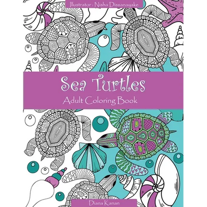 Sea Turtles: Adult Coloring Book - Paperback