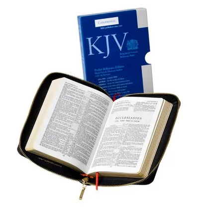 Pocket Reference Bible-KJV-Zipper - Leather