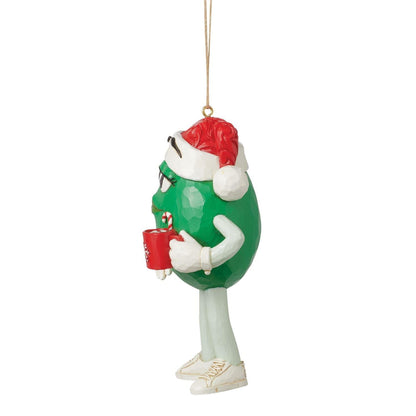 M&M'S Green Character in a Santa Hat