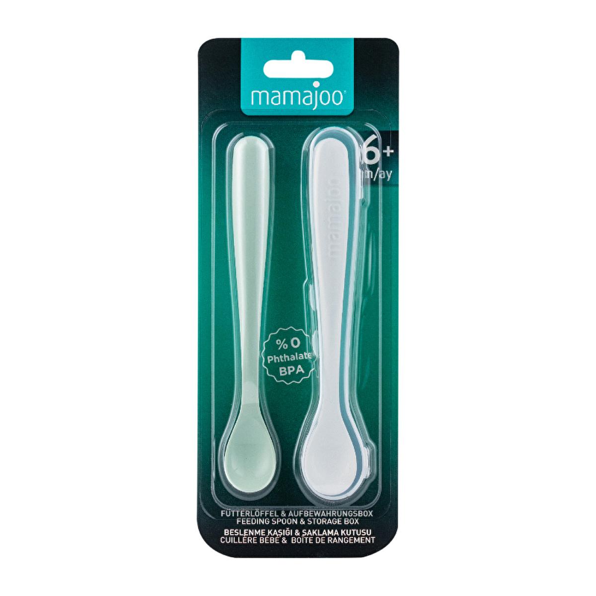 Mamajoo Ergonomic Baby Feeding Spoons with Storage Case - BPA-Free, Dishwasher Safe, and Sterilizable