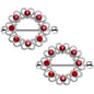 14G 1 inch Red Gem Always Angelic Halo Heart Nipple Shield Set