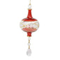 Gold Etched Lattice Pulled Globe - Red