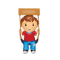 Boy On Swing - Ornament