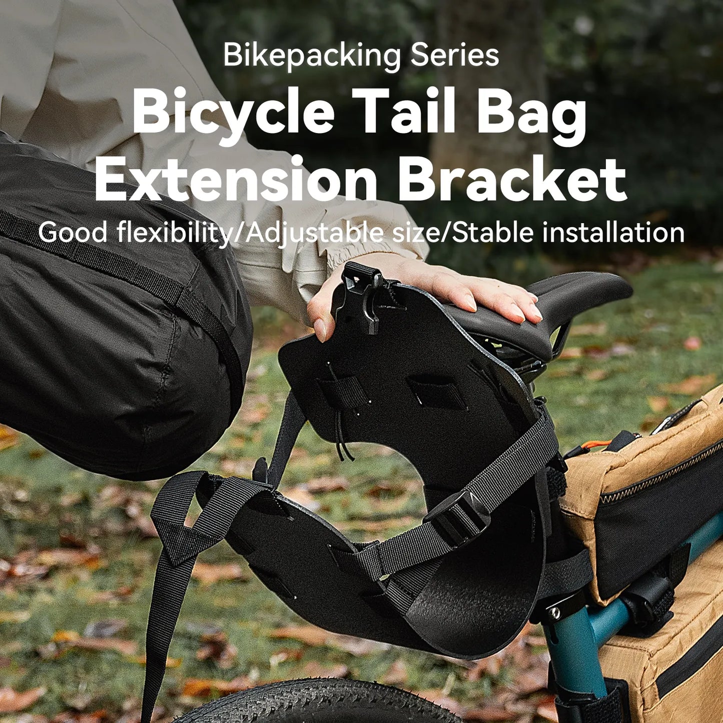 Waterproof & Lightweight Tail Bag Extension Bracket for Bikepacking