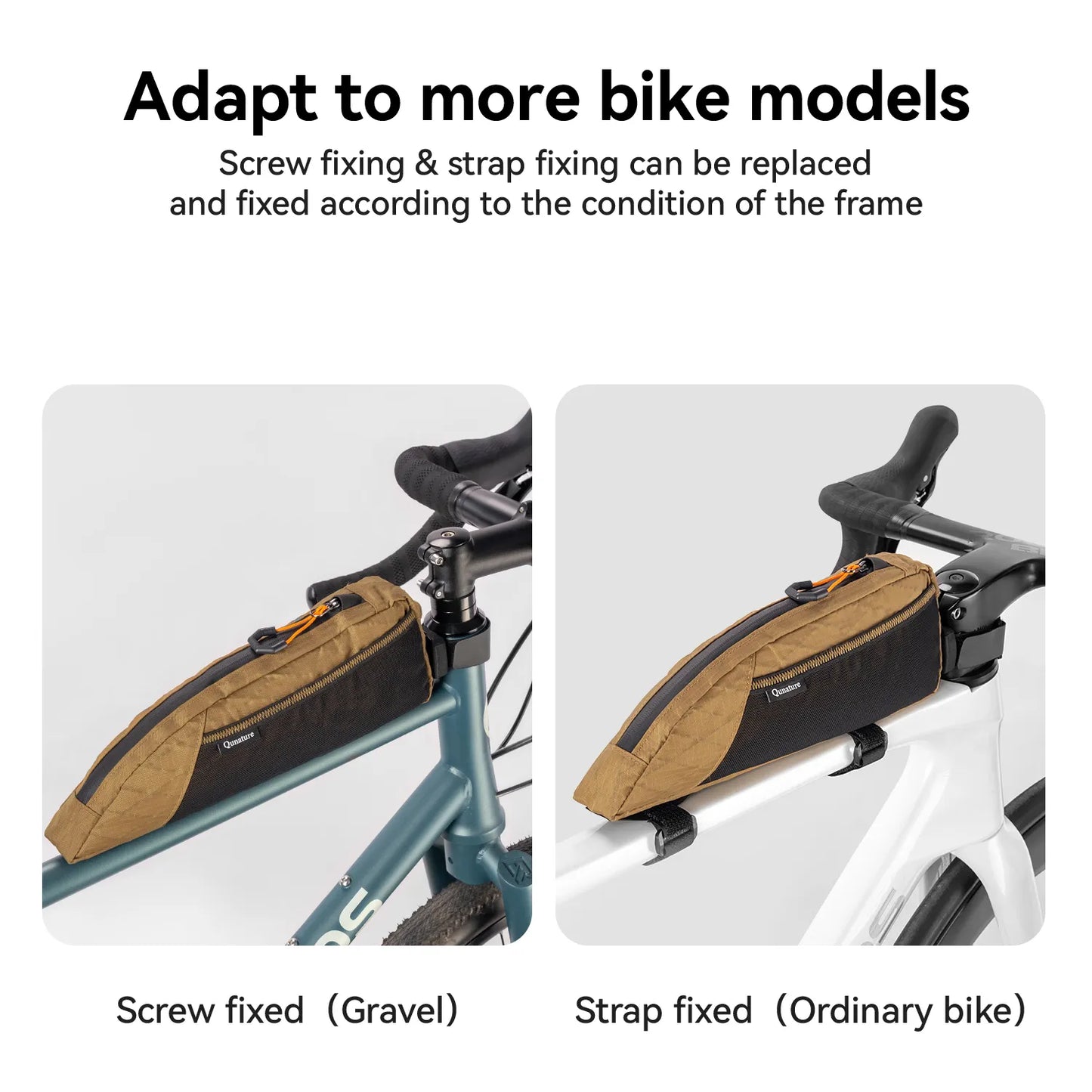 Water-repellent Top Tube Bag for Bikepacking 1L/1.75L