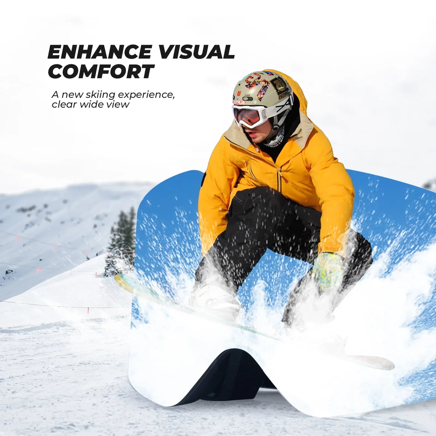 Frameless Anti-Fog Ski Goggle with UV400 Protection