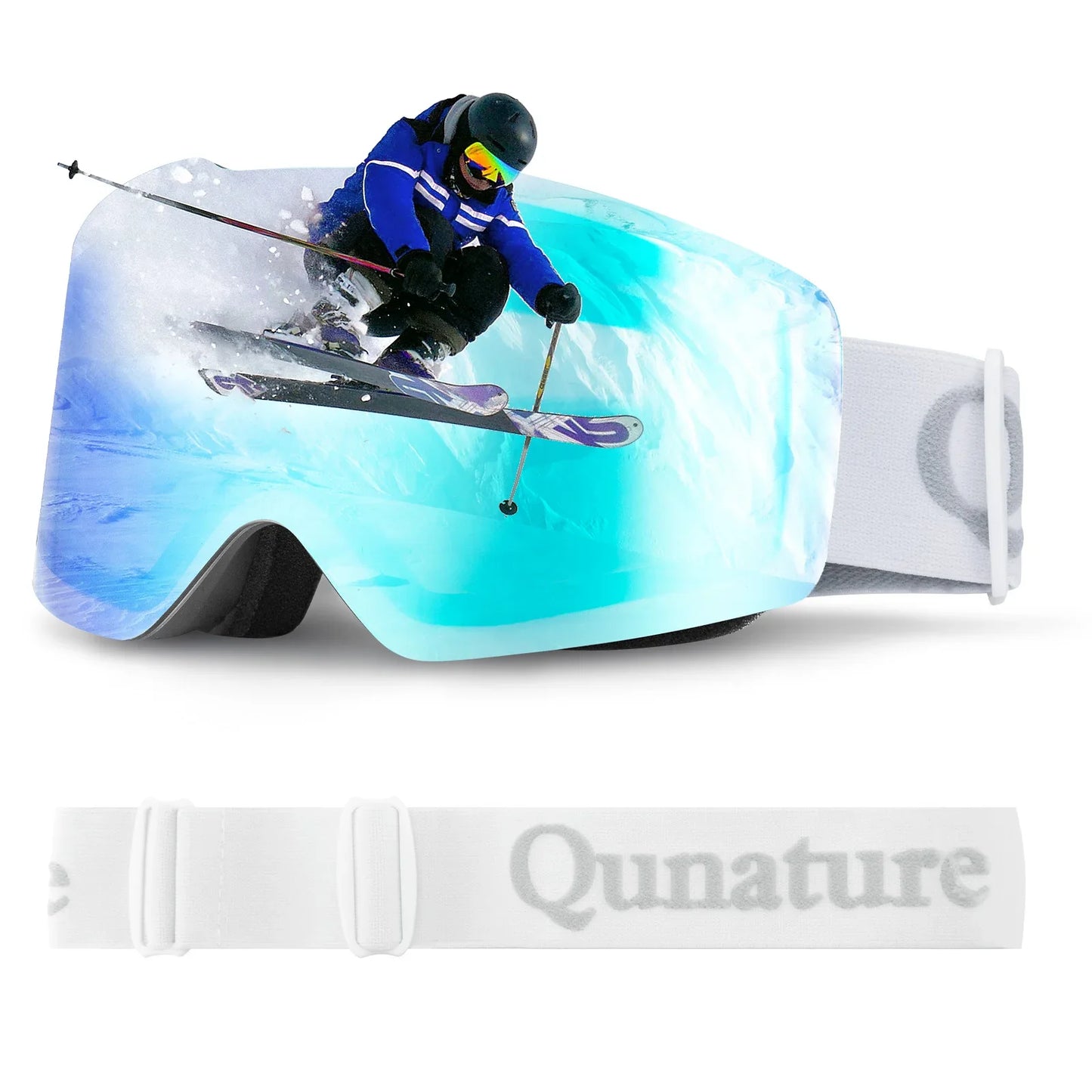 Frameless Anti-fog Ski Goggles with UV400 Protection for Men & Women