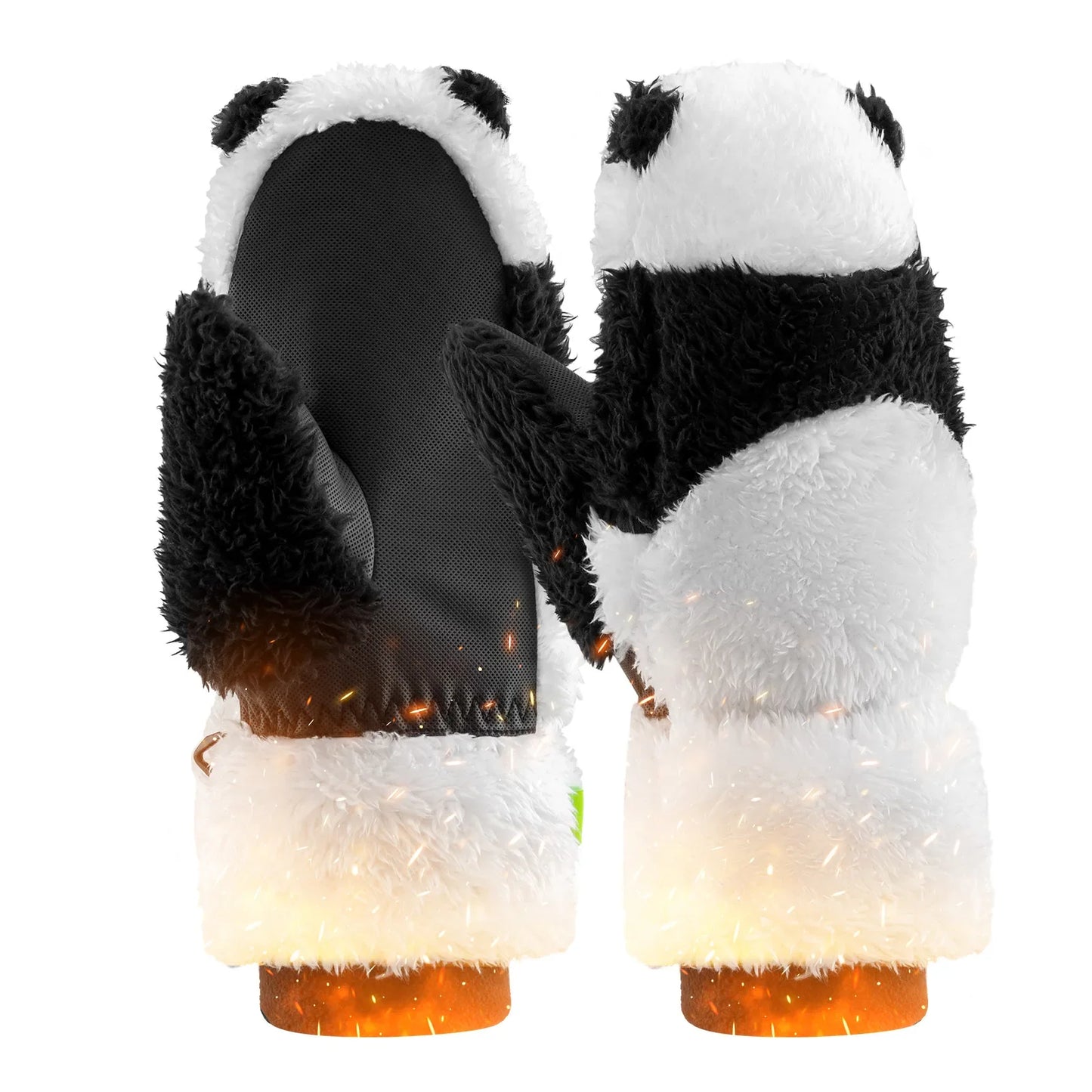 Panda Ski Gloves, Secure Grip & Warmth for Families