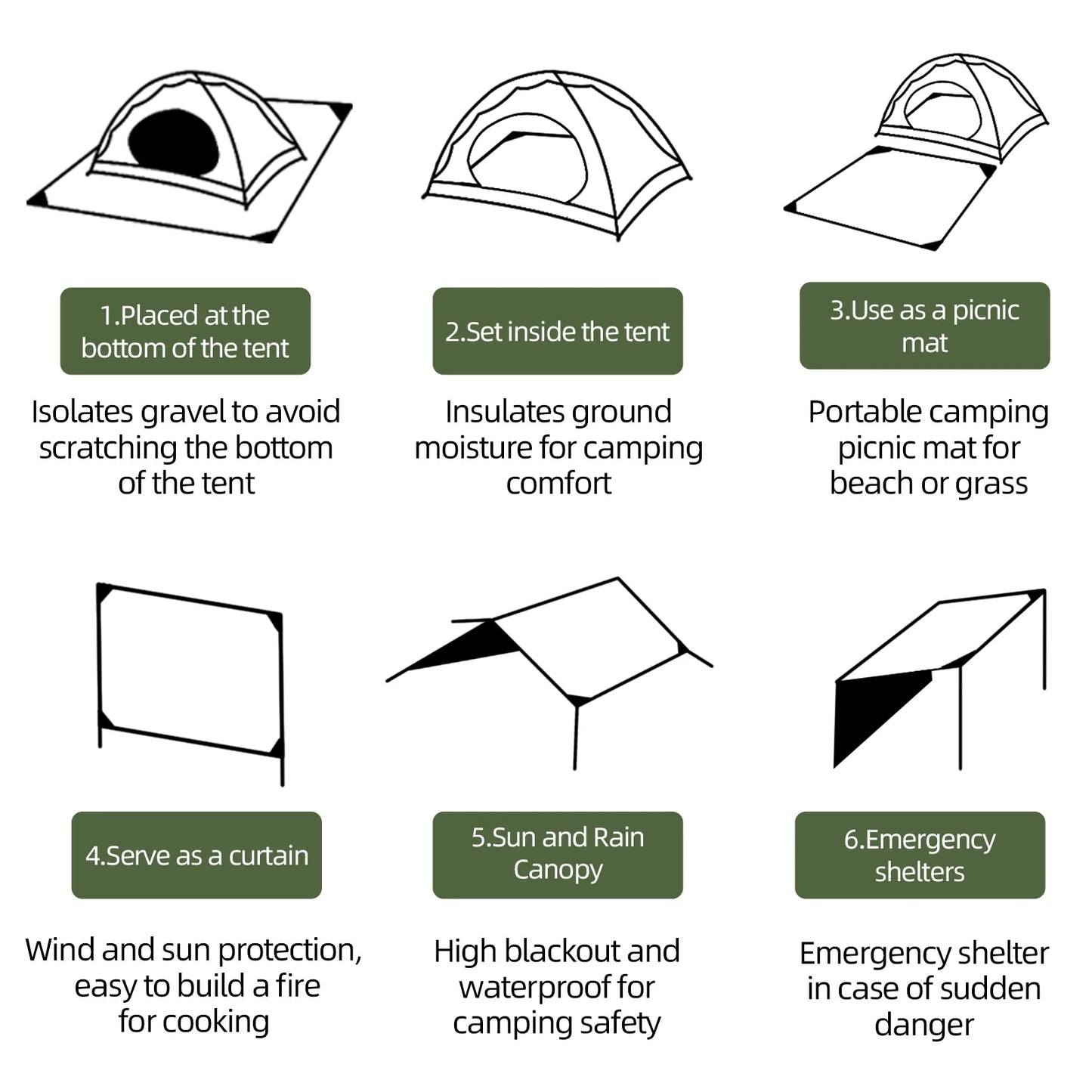 Lightweight Waterproof Picnic Blanket – Portable Foldable Mat for Camping & Beach Trips