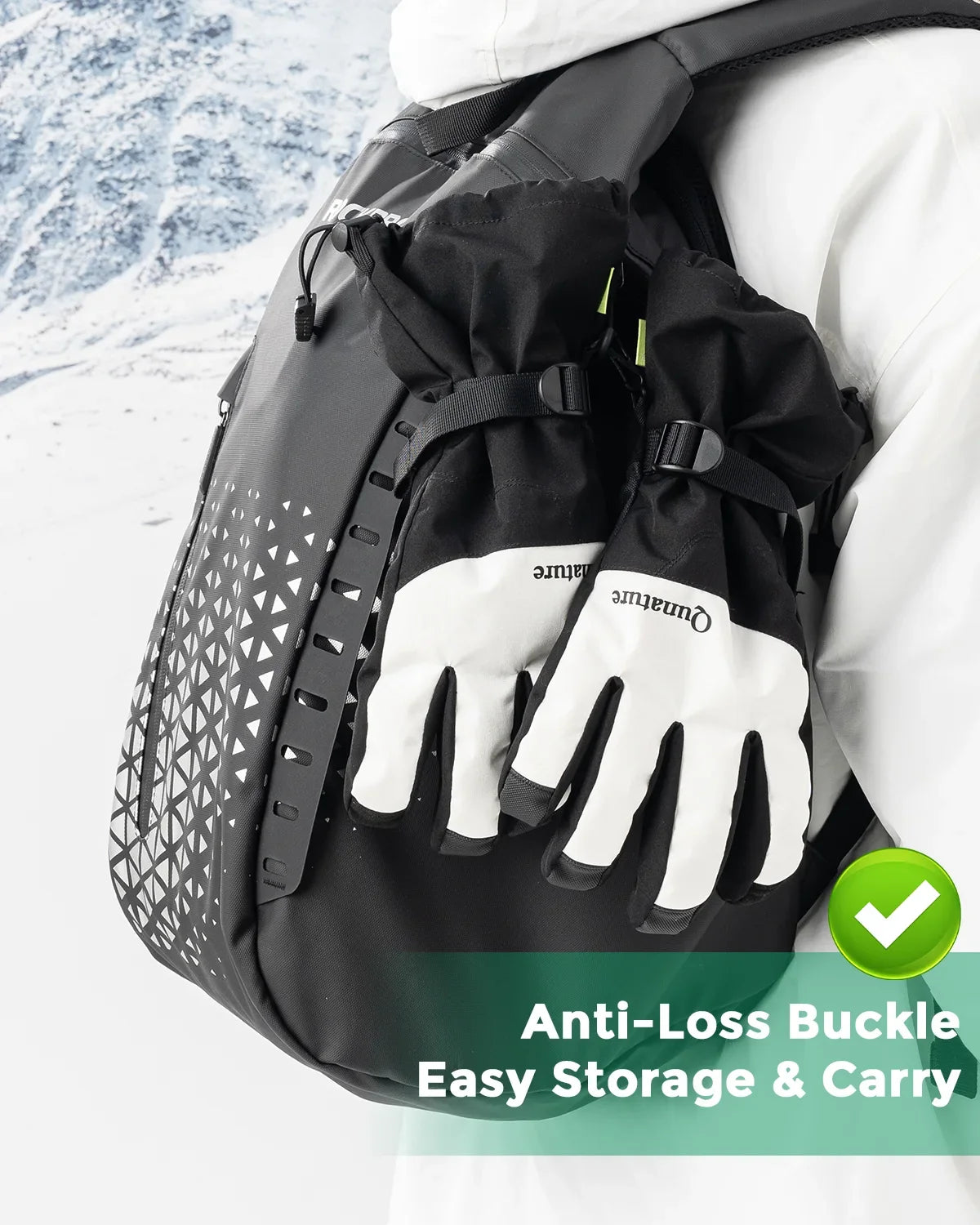 Outdoor Insulated Ski Gloves - Windproof Waterproof Touchscreen Compatible