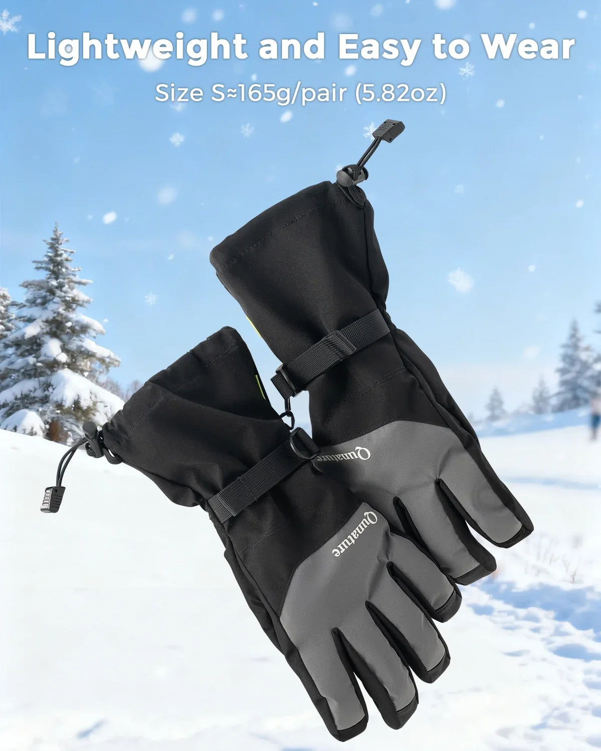 Outdoor Insulated Ski Gloves - Windproof Waterproof Touchscreen Compatible