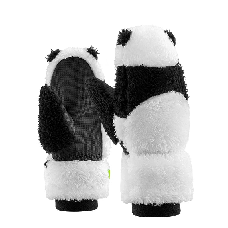 Panda Ski Gloves, Secure Grip & Warmth for Families