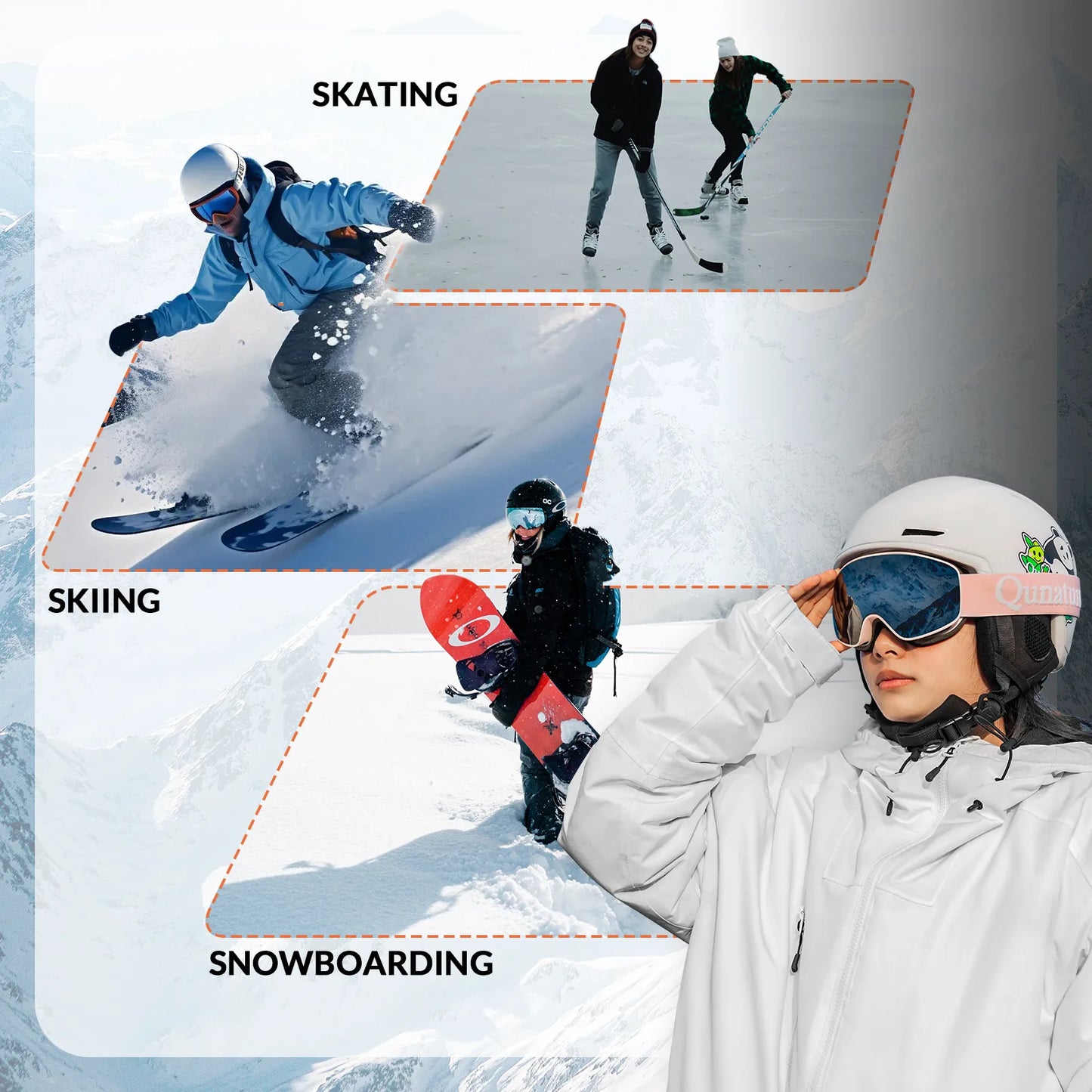 Ski Helmet with Adjustable Ventilation and Detachable Liner for Winter Sports