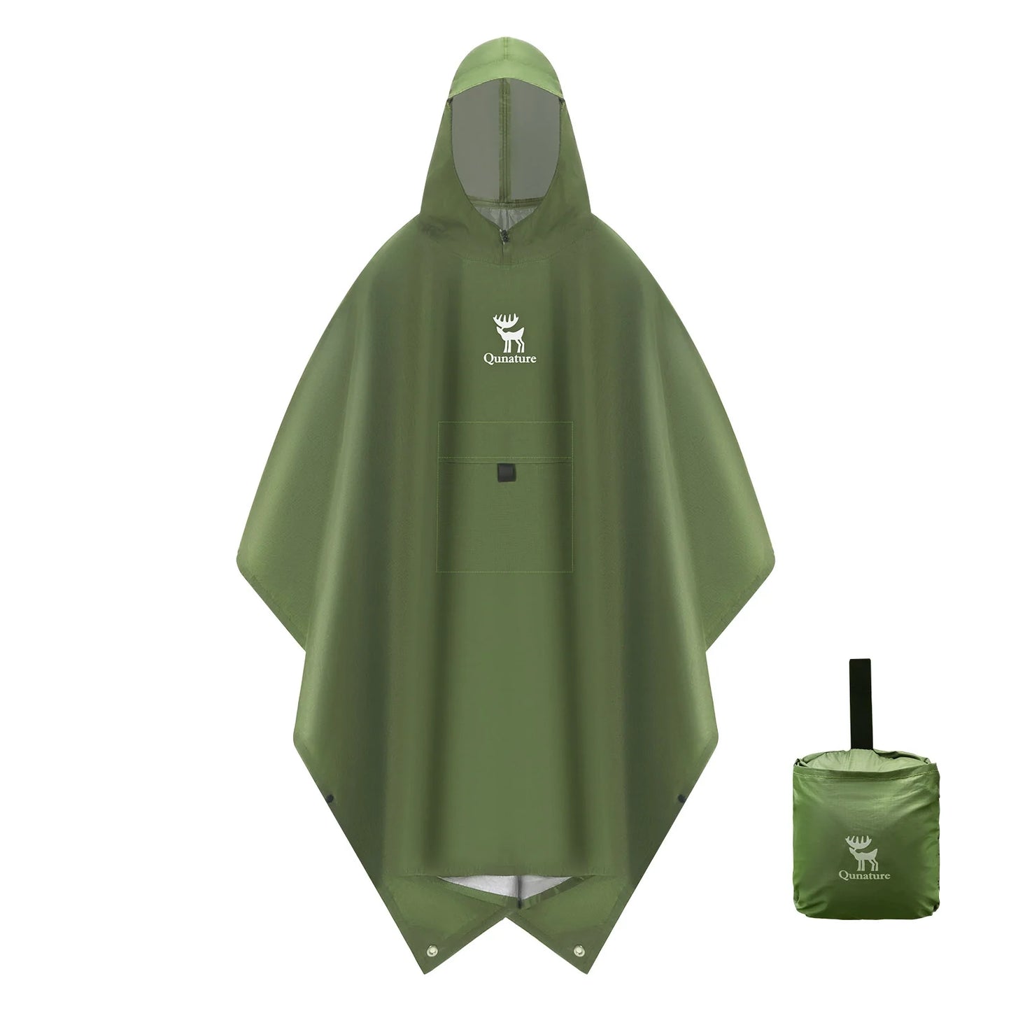 Unisex Waterproof Rain Poncho with Pocket for Hiking Outdoor