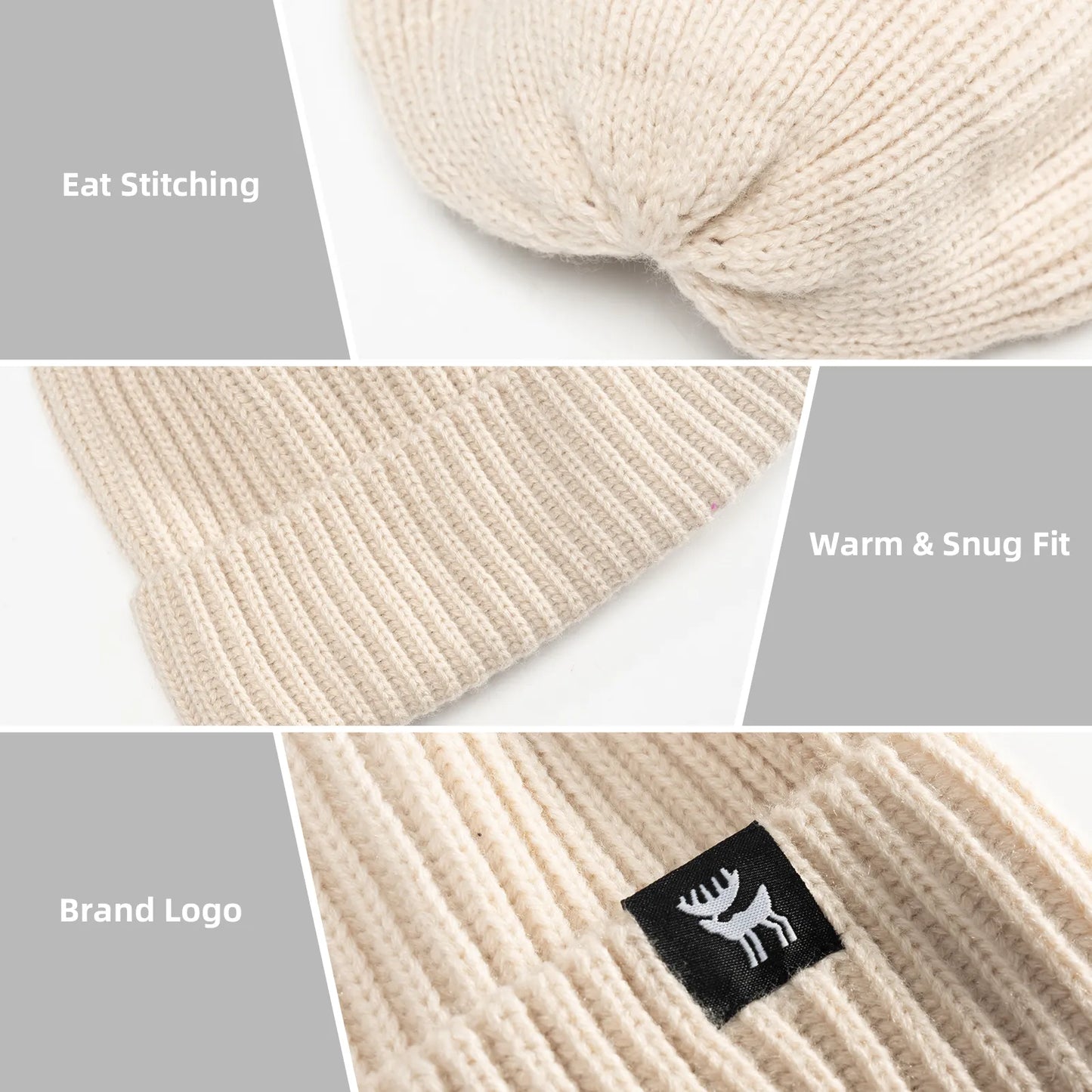 Warm Full-Ear Knitted Beanie