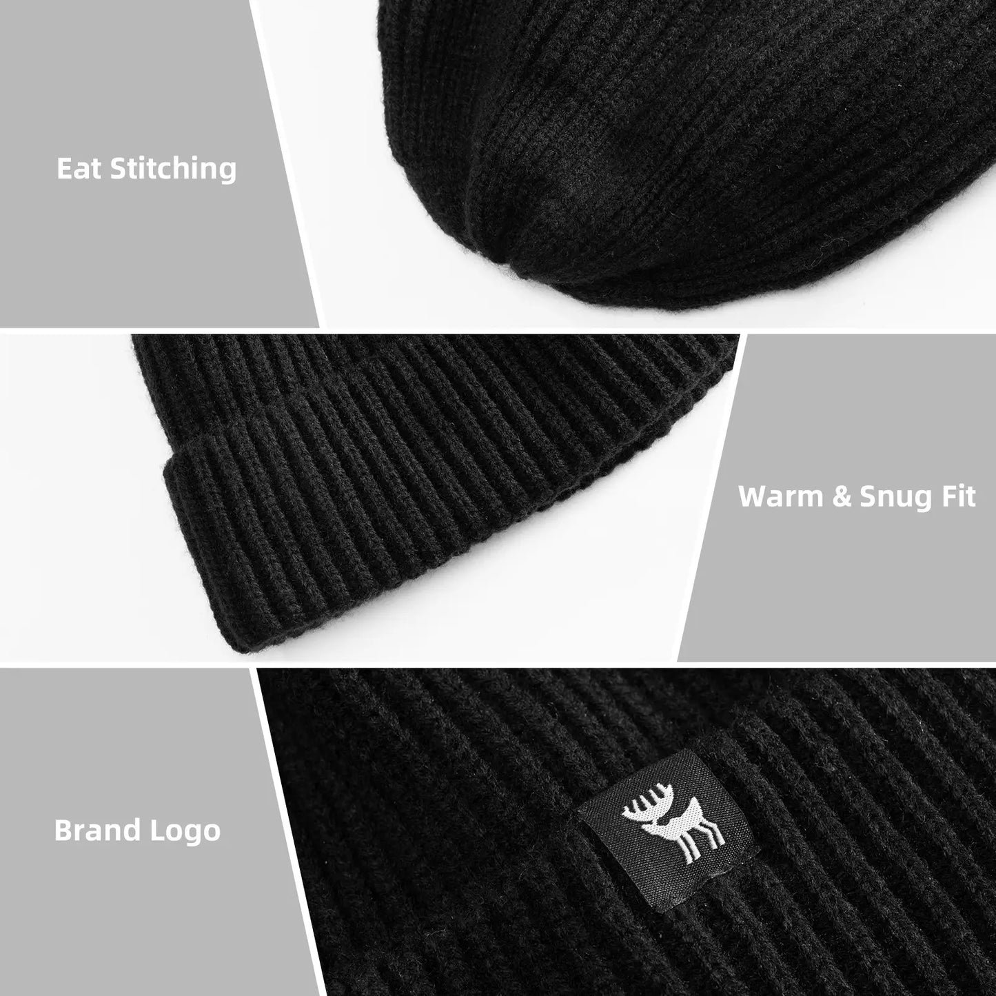 Warm Full-Ear Knitted Beanie