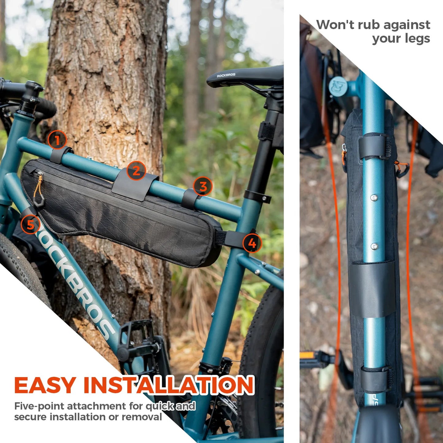 Water-repellent Frame Bag for Bikepacking 3.5L/4.2L/5L
