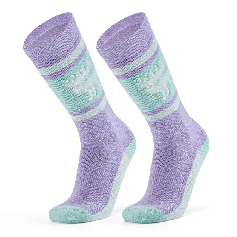Wool Ski Socks Winter Warmth Shock Absorption for Skiing Comfort