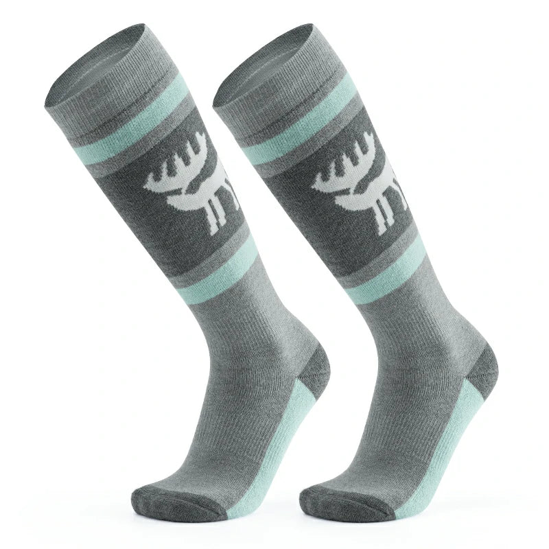 Wool Ski Socks Winter Warmth Shock Absorption for Skiing Comfort