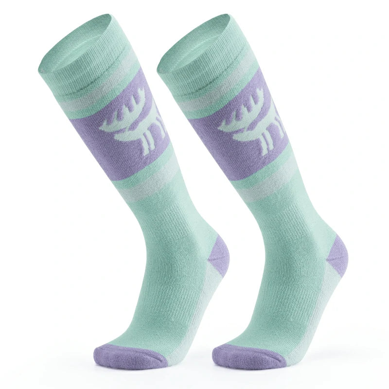 Wool Ski Socks Winter Warmth Shock Absorption for Skiing Comfort