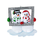 Snow Couple Holding Frame Personalized Christmas Ornament
