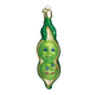 Two Peas In A Pod Glass Ornament