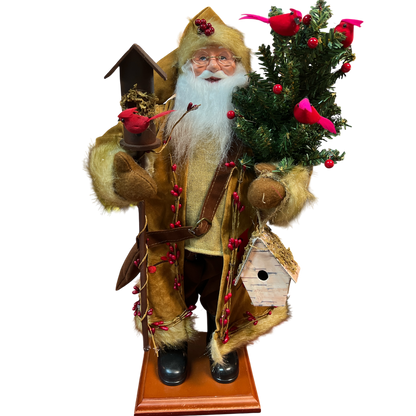 Cardinal and Berries Santa - 20"