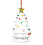 B/O Lighted White  Ceramic Tree Ornament