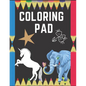 Coloring Pad: COLORING ANIMALS & WORDS FOR KIDS 50 PAGES, 8.5"x11" - Paperback