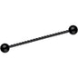 Black IP Seriously Twisted Industrial Barbell Earring 38mm