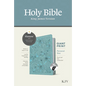 KJV Personal Size Giant Print Bible, Filament Enabled (Leatherlike, Floral Leaf Teal, Indexed, Red Letter) - Imitation Leather