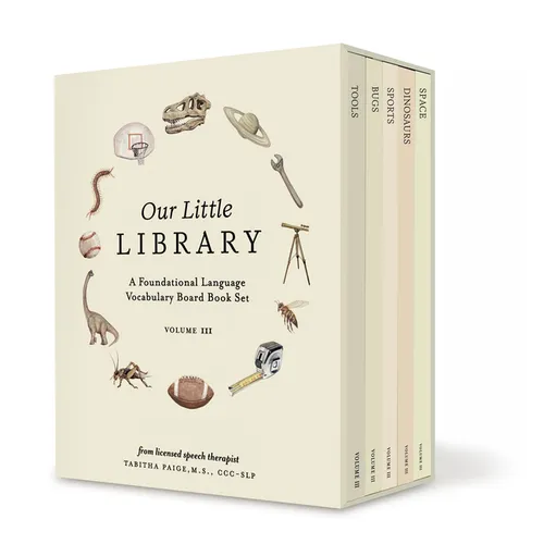 Our Little Library Vol. 3: Dinosaurs, Space, Tools, Bugs, and Sports Board Book Set for Boys & Girls - Hardcover