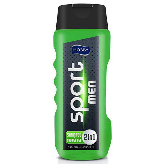 Hobby Men Sport 2-in-1 Shower Gel & Shampoo - Refreshing Scent, Eco-Friendly Packaging