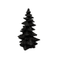 Black Resin Halloween Tree 6 3/4 Inches Tall