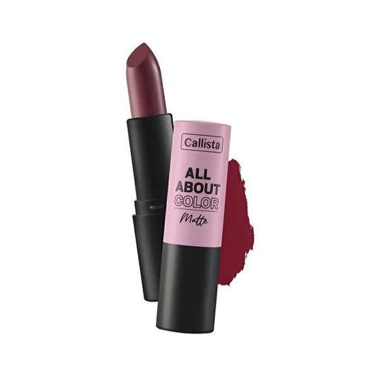 Callista Matte Lipstick - Moisturizing Bordo Lip Color with Macadamia Oil & Vitamin E