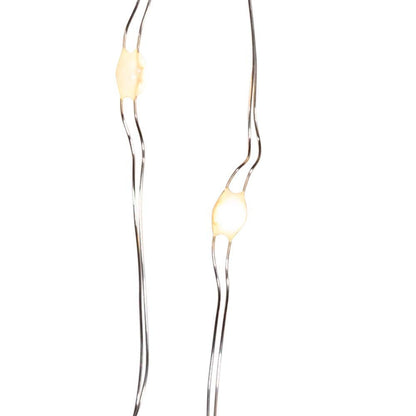 Warm White LED Multifunction Silver Wire Fairy Light Set
