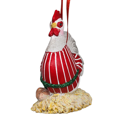 Charming Hen on Nest Ornament