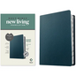NLT Personal Size Giant Print Bible, Filament Enabled (Genuine Leather, Navy Blue, Indexed, Red Letter) - Leather
