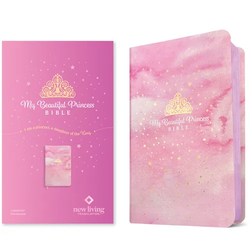 My Beautiful Princess Bible NLT (Leatherlike, Pink Sparkles) - Imitation Leather