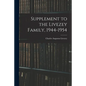 Supplement to the Livezey Family, 1944-1954 - Paperback