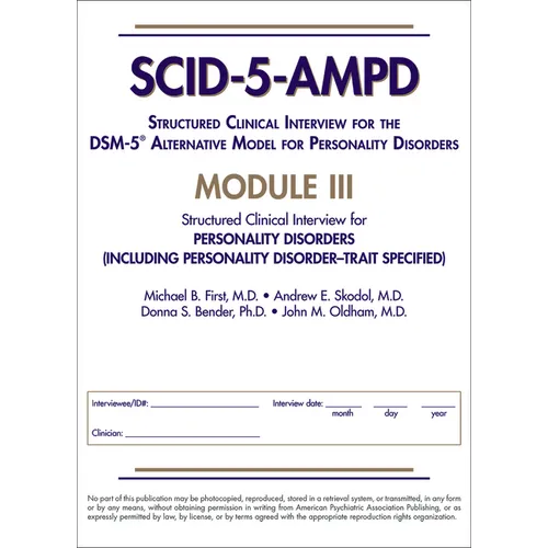 Quick Structured Clinical Interview for Dsm-5(r) Disorders (Quickscid-5) - Paperback
