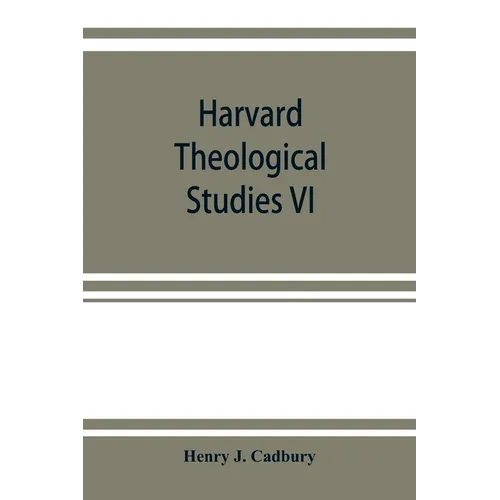 Harvard Theological Studies VI: The style and literary method of Luke - Paperback