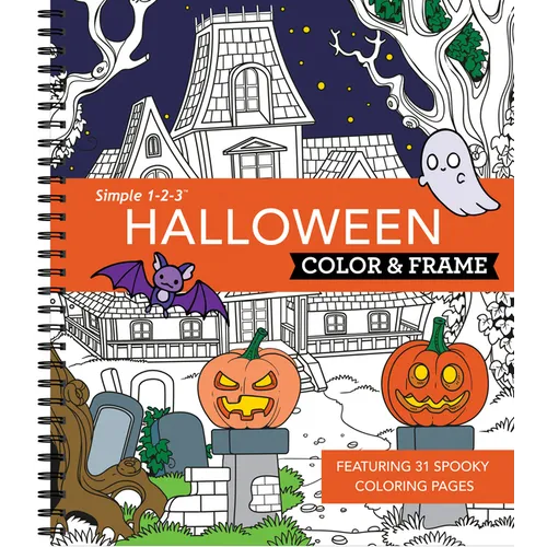 Color & Frame - Halloween (Coloring Book) - Spiral