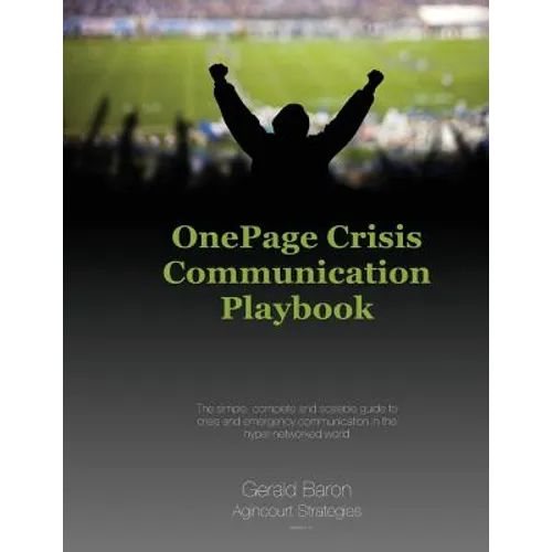 One Page Crisis Communication Playbook - Paperback