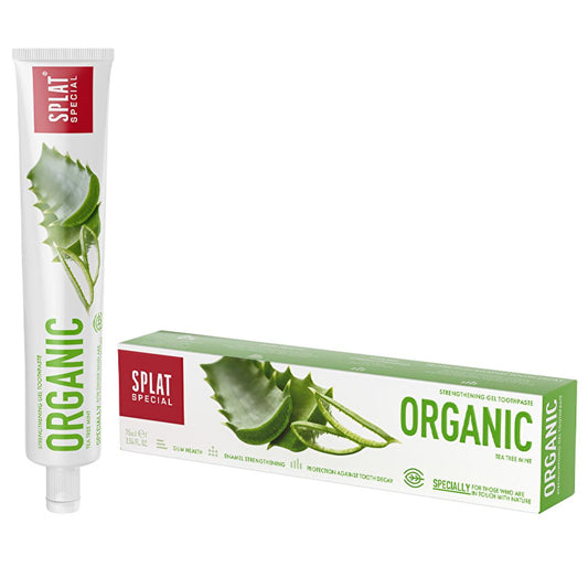 Splat Organic Aloe Vera Toothpaste for Sensitive Teeth - Natural Oral Care, Chemical-Free, 2.54 fl oz