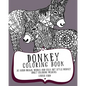 Donkey Coloring Book: 30 Hand Drawn, Doodle and Folk Art Style Donkey Adult Coloring Designs - Paperback
