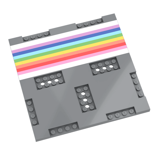 Rainbow Crosswalk Road Plate - Pride Accessory - Custom Print - Made Using a LEGO® Part