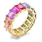 Rainbow Emerald Eternity Band