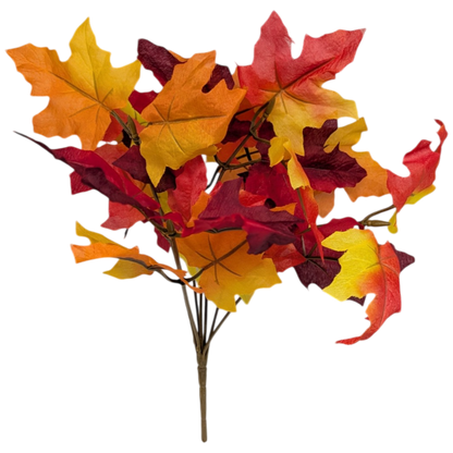 14-Inch Autumn Maple Leaf Bush